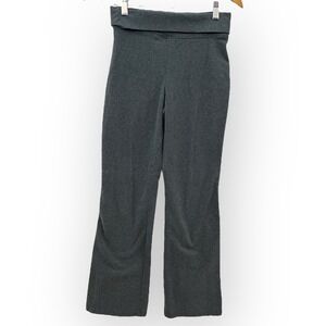 The Girls Yoga Pants‎ Y2K Women Medium Athletic Pants Gray Stretch Fold-over
